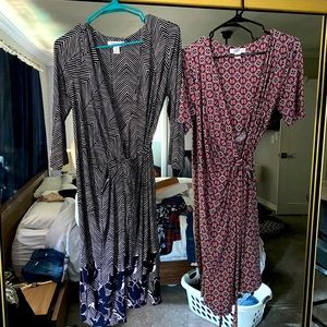 Bundle! Two maternity, wrap dresses.